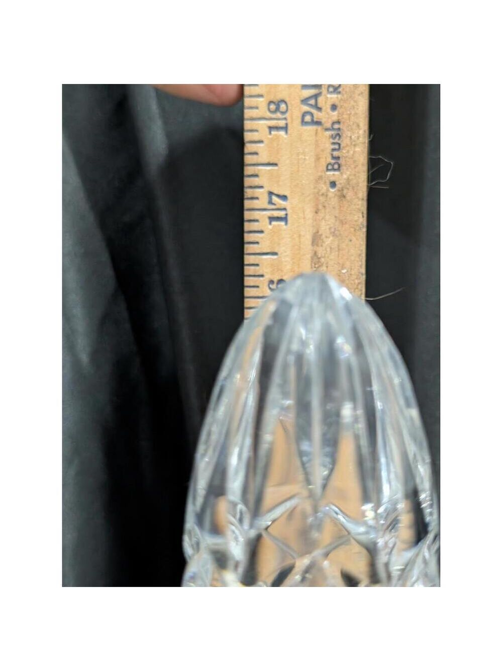 Cut Lead Crystal Glass Decanter with Stopper Excellent Condition 16.5" Tall - Picture 6 of 9